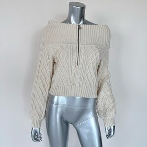 NWT!!! Jonathan Simkhai women off the shoulder sweater size S Retail 385$